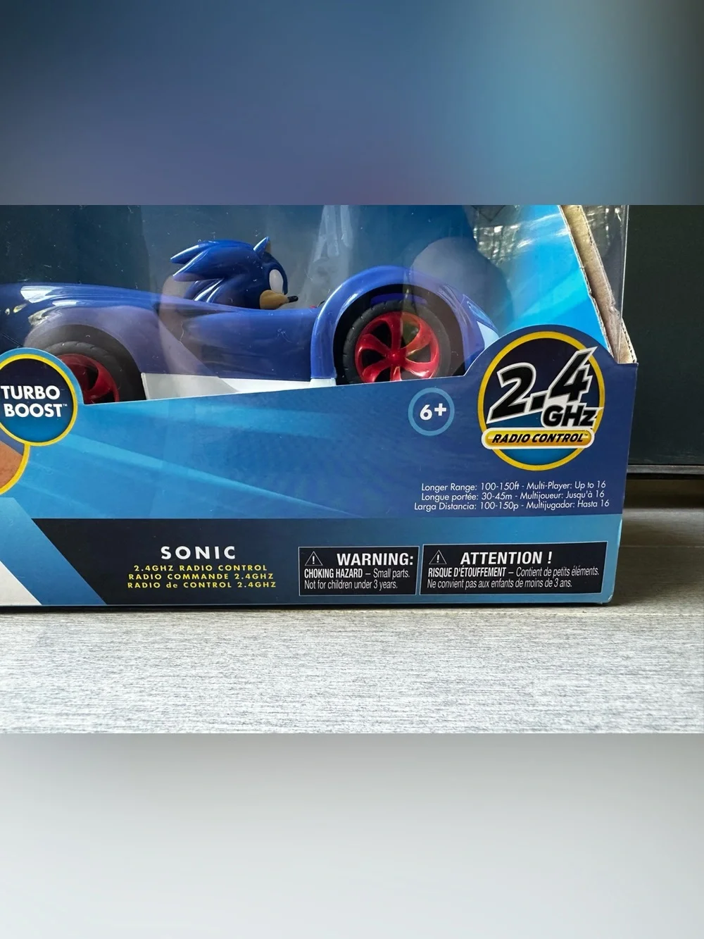 Sonic The Hedgehog Team Sonic 2.4GHZ Racing RC W/Turbo Boost Remote Control NEW
